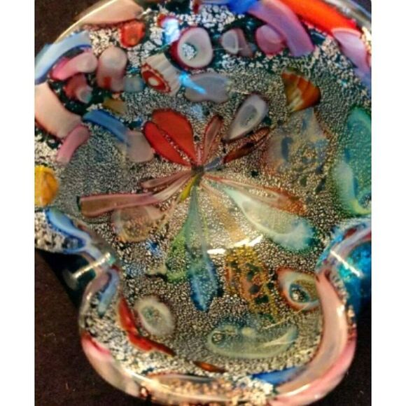 Dino Martens Vintage 1950s Murano Italy Small Glass Bowl Handcrafted. - Picture 5 of 13